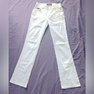 90’s Bubblegum white satin pants.